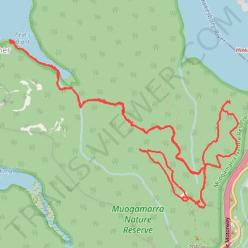 Muogamarra Nature Preserve - Western Lookout, Tipper Lookout, Peats Bight, Lloyd Trig, Deerubbin Lookover trail, distance, elevation, map, profile, GPS track