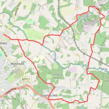 Walk - Scaynes Hill, Horsted Keynes, Lindfield trail, distance, elevation, map, profile, GPS track