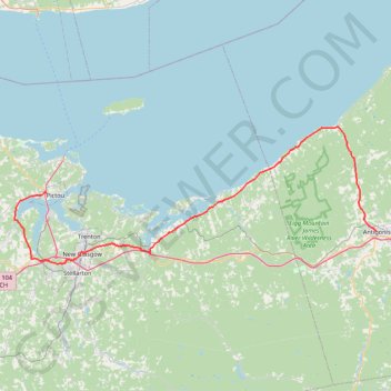 Pictou - Antigonish trail, distance, elevation, map, profile, GPS track