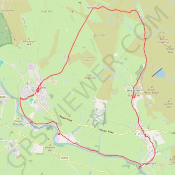 Hebden to Grassington loop via River Wharfe, back by Moors trail, distance, elevation, map, profile, GPS track