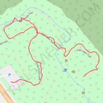 Falls View Trail trail, distance, elevation, map, profile, GPS track