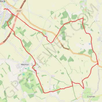 Circuit from Baldock trail, distance, elevation, map, profile, GPS track