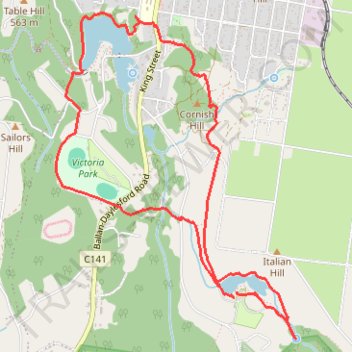 Two Lakes Loop - Daylesford trail, distance, elevation, map, profile, GPS track