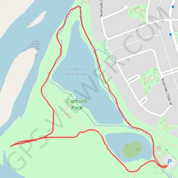 Carburn Park Pond Loop trail, distance, elevation, map, profile, GPS track