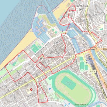 Trouville Deauville 9km trail, distance, elevation, map, profile, GPS track