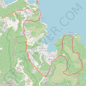 平托 大嶺峒北 五塊田坑 trail, distance, elevation, map, profile, GPS track