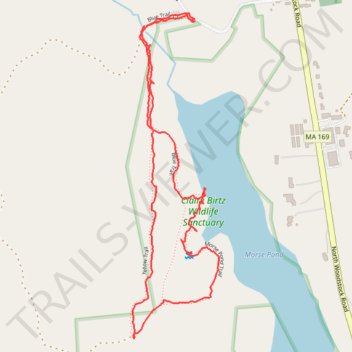 Loop walk at Claire Birtz Wildlife Sanctuary trail, distance, elevation, map, profile, GPS track