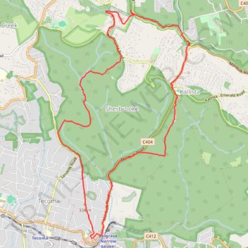 Sherbrooke loop trail, distance, elevation, map, profile, GPS track