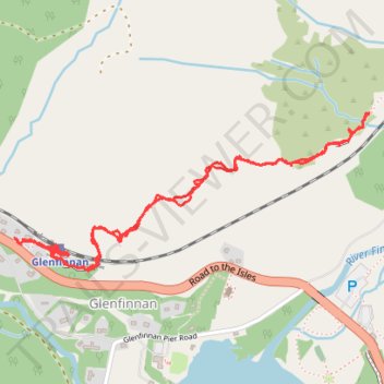 Glenfinnan Viaduct Overview trail, distance, elevation, map, profile, GPS track
