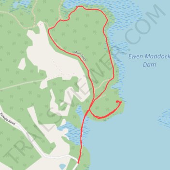 Ewen Maddock Dam trail, distance, elevation, map, profile, GPS track