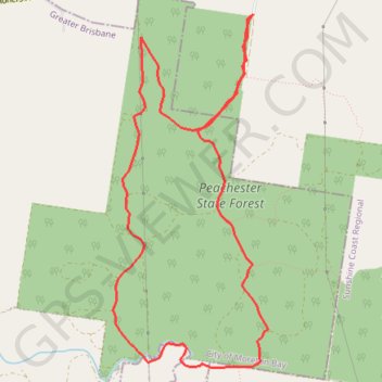 Peachester State Forest trail, distance, elevation, map, profile, GPS track