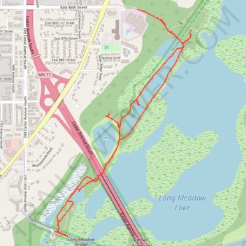 Minnesota Valley National Wildlife Refuge Hiking - Bass Ponds to Old Cedar Ave bridge trail, distance, elevation, map, profile, GPS track