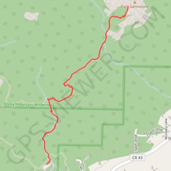 Gem Lake Trail in Rocky Mountain National Park trail, distance, elevation, map, profile, GPS track