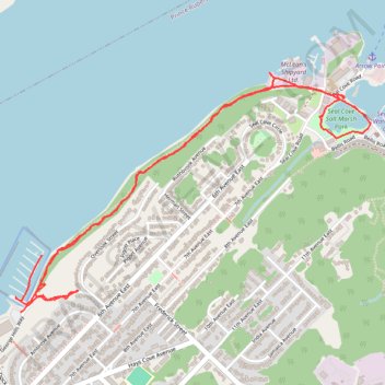 Rushbrook Trail and Sea Cove Salt Marsh Park trail, distance, elevation, map, profile, GPS track