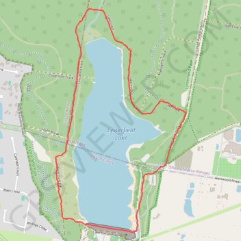 Lysterfield Lake Loop trail, distance, elevation, map, profile, GPS track