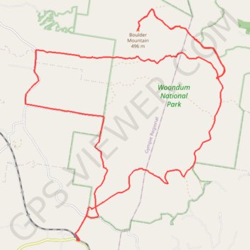Traveston - Mount Boulder trail, distance, elevation, map, profile, GPS track