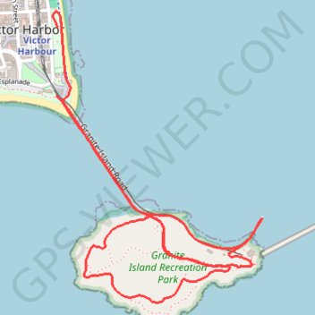 The Granite Island Run trail, distance, elevation, map, profile, GPS track
