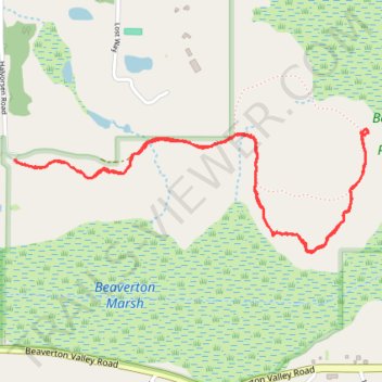 Beaverton Marsh Preserve trail, distance, elevation, map, profile, GPS track