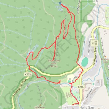Chatauqua Peak - Clematis Falls trail, distance, elevation, map, profile, GPS track