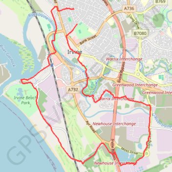 Irvine Loop Bike trail, distance, elevation, map, profile, GPS track