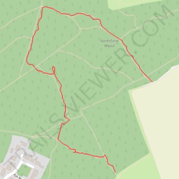 Northfield Wood trail, distance, elevation, map, profile, GPS track