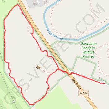 Shewalton Sandpits Wildlife Reserve (Walk) trail, distance, elevation, map, profile, GPS track